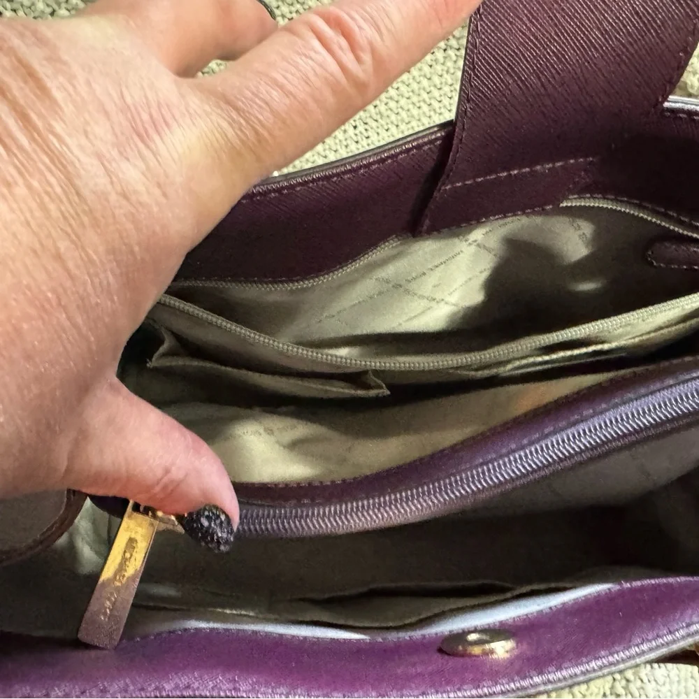 Michael Kors Purple‎ Leather Sofia Tote
